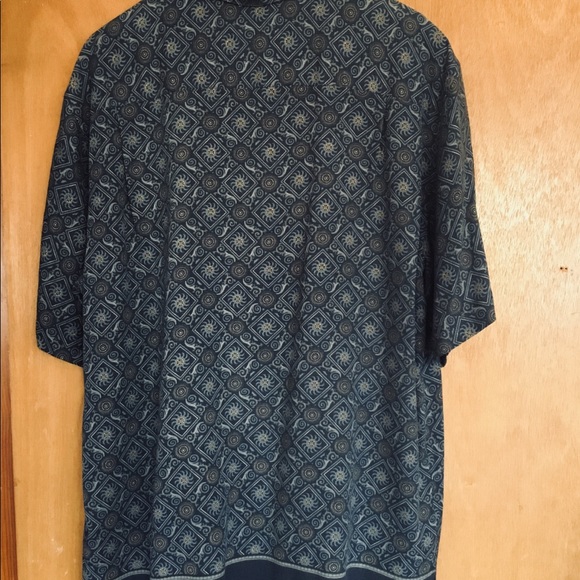 AXIS MEN RETRO SHORT SLV SHIRT 100% SILK M EX COND - Picture 2 of 4